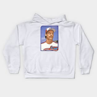 Retro Big Unit Baseball Rookie Card Kids Hoodie